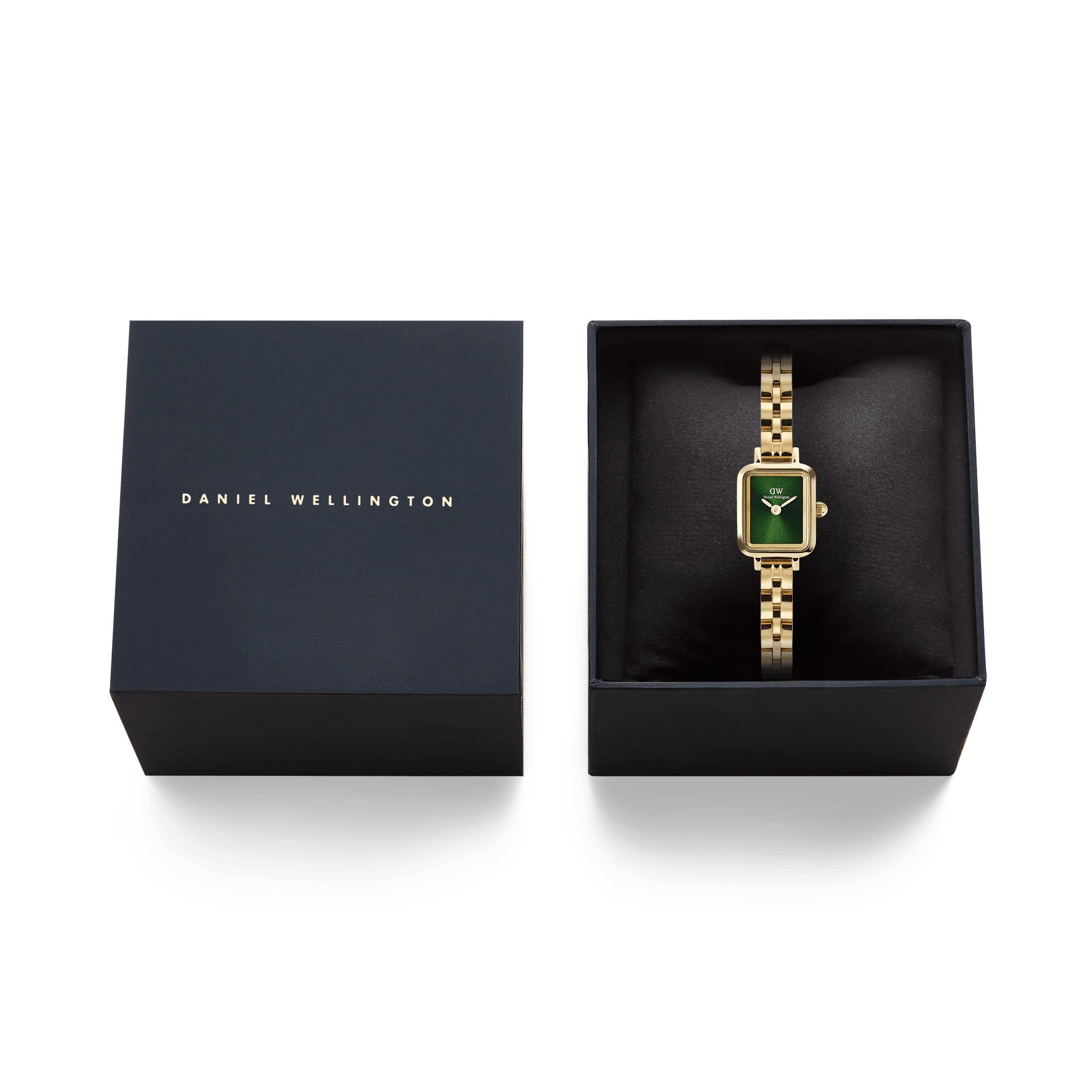 Orologio Donna Daniel Wellington Quadro Mini Acciaio Dorato Verde DW00100852